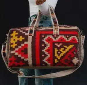 Brown Multi Aztec Duffel
