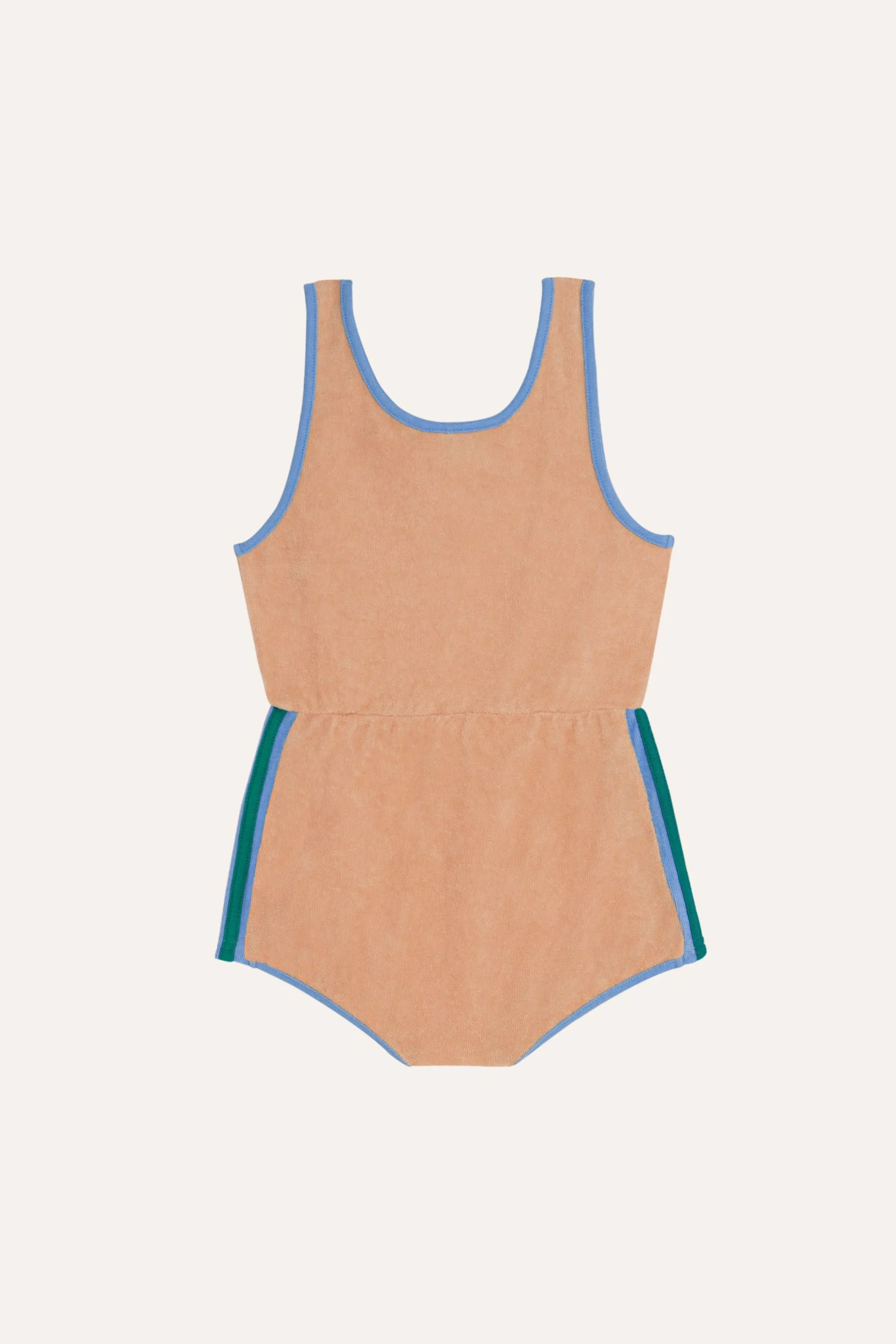 Color Block Overall in Peach