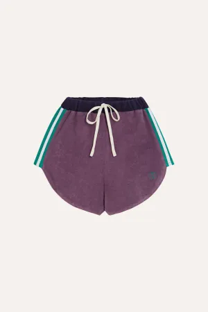 Color Block Shorts in Purple