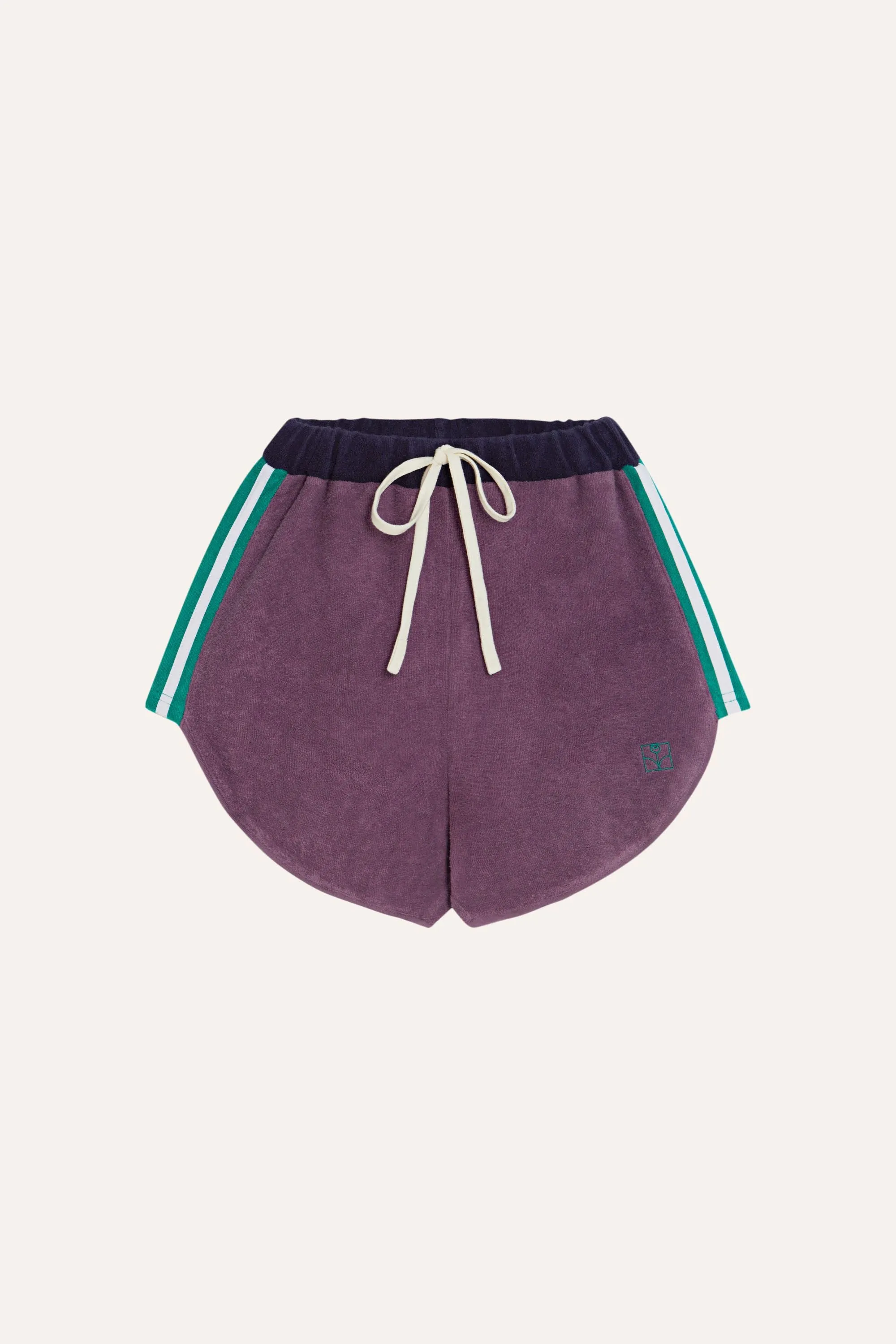 Color Block Shorts in Purple
