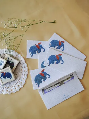 Gond Envelope Elephant - Set Of 6