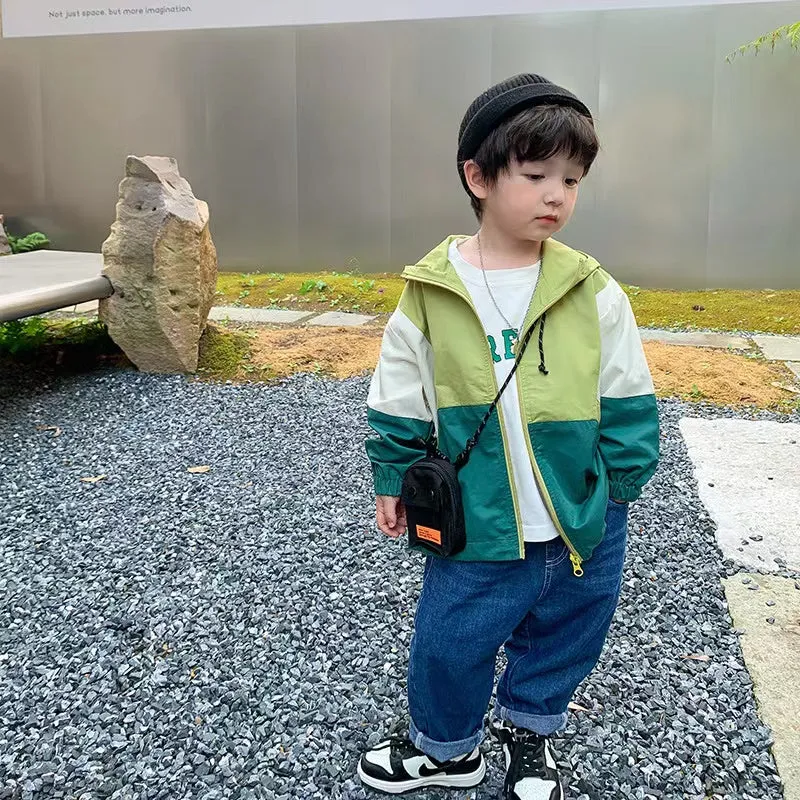 Justin Color Block Windbreaker Jacket