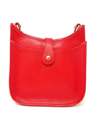 Leather Mid Messenger Bag