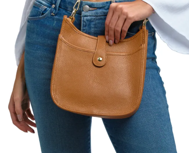 Leather Mid Messenger Bag