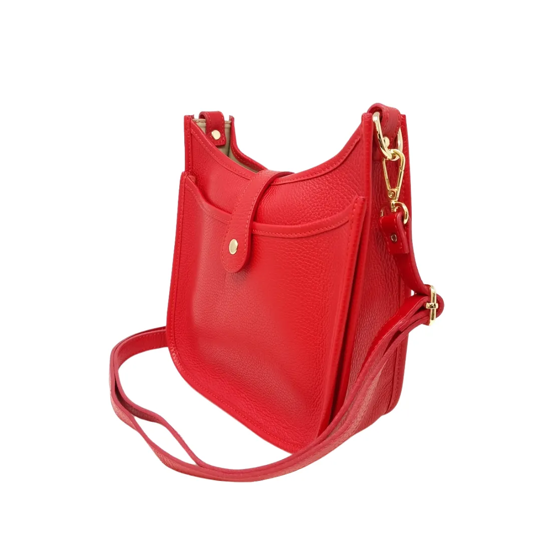 Leather Mid Messenger Bag