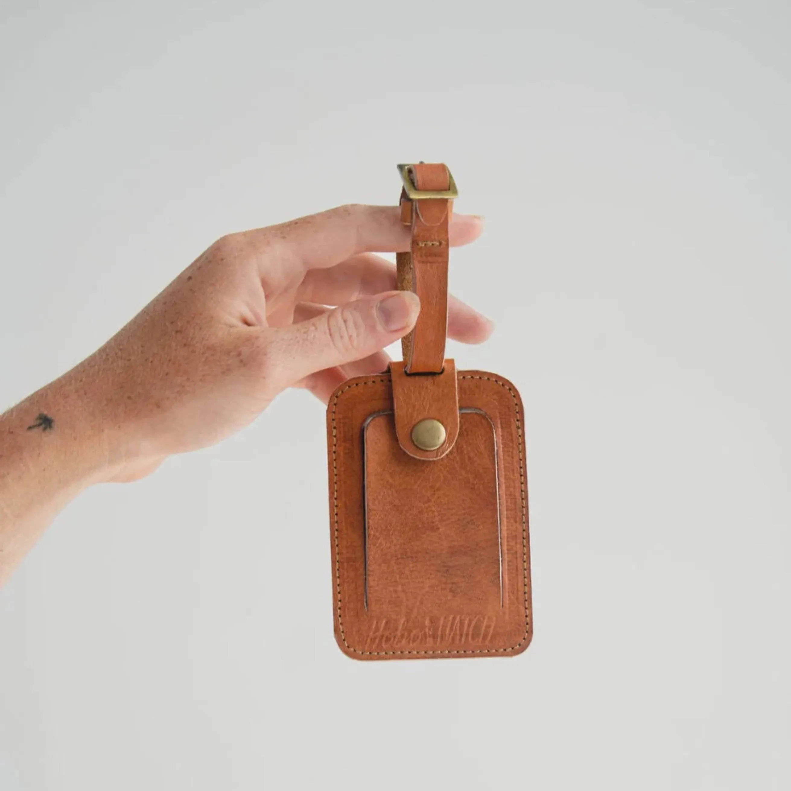 Rising Sun Travel Tag - Vintage Tan