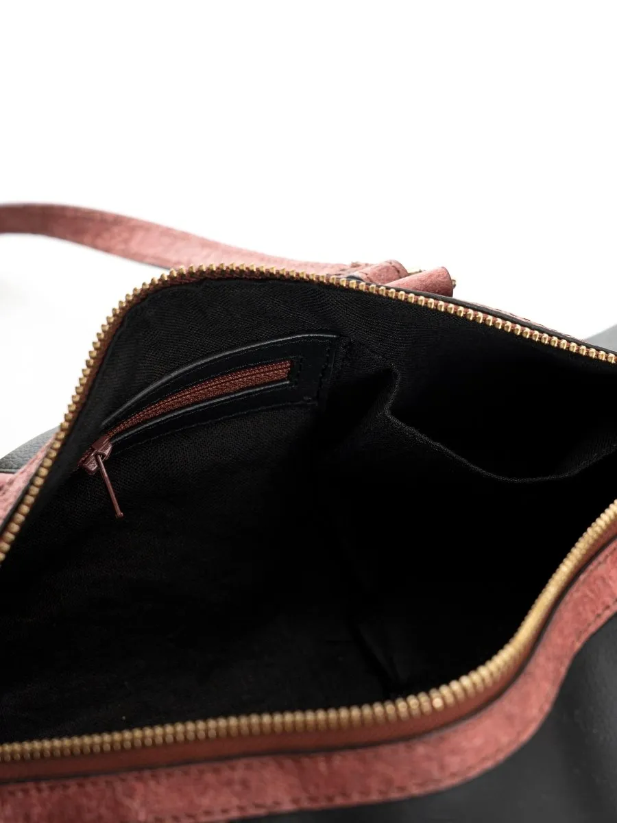 Salacia (Black & Madder Red) | Women's bag made with Apple Leather