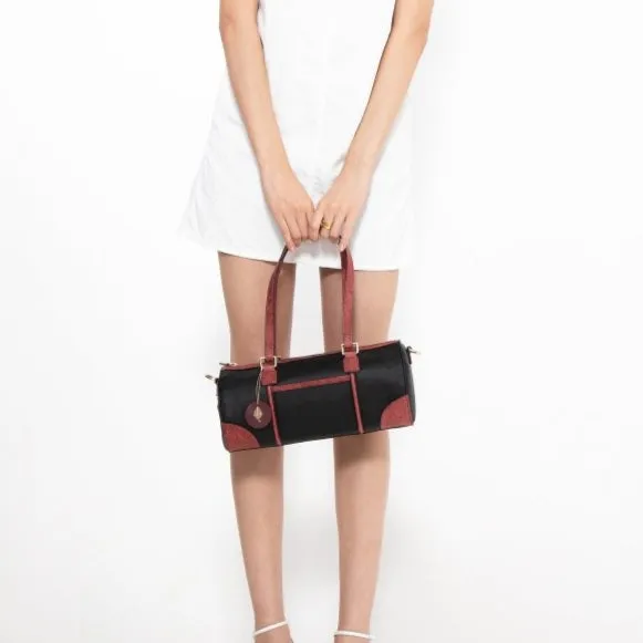 Salacia (Black & Madder Red) | Women's bag made with Apple Leather