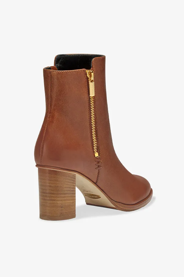 Sarah Flint Perfect Zip Bootie 70 :: Saddle Vachetta
