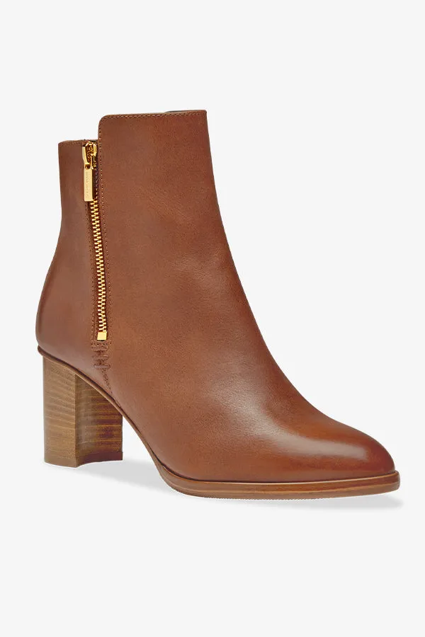 Sarah Flint Perfect Zip Bootie 70 :: Saddle Vachetta
